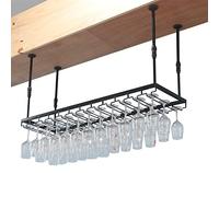 ZFGOJNBH Estantes para Vino Estantes para Copas de Vino Estantes de Techo de Hierro, Altura Ajustable, Estante para Copas de champán para Colgar en la Pared, Soporte para Vino, decoración del hogar,