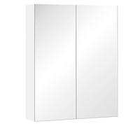 ZFGOJNBH Gabinete con Espejo Colgante, gabinete con Espejo para baño de Doble Puerta, gabinete de baño de Gran Capacidad, Caja con Espejo para Inodoro de 3 estantes