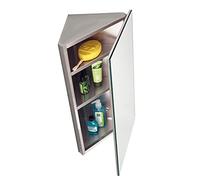 ZFGOJNBH Gabinete con Espejo Triangular de Acero Inoxidable, Mueble con Espejo esquinero para baño, Mueble esquinero para Almacenamiento de cosméticos con Espejo