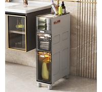 ZFGOJNBH Gabinete de Almacenamiento Alto y Estrecho, 3 Niveles, para baño pequeño, con Papel higiénico para Dormitorio, baño, lavandería, Espacios Estrechos, despensa de Cocina