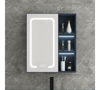 ZFGOJNBH Gabinete de Almacenamiento de Pared para baño, botiquín de baño con Interruptor táctil y función de eliminación de Niebla con un Clic, gabinete de Espejo Iluminado para baño con Material de