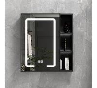 ZFGOJNBH Gabinete de Almacenamiento de Pared para baño, botiquín de baño con Interruptor táctil y función de eliminación de Niebla con un Clic, gabinete de Espejo Iluminado para baño con Material de