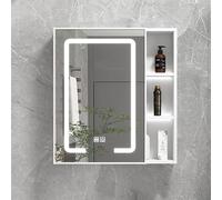 ZFGOJNBH Gabinete de baño montado en la Pared, gabinete de Espejo Iluminado para baño, función de eliminación de Niebla con un Clic, botiquín de baño Inteligente con botón táctil Inteligente, luz imp