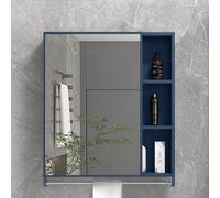ZFGOJNBH Gabinete de baño montado en la Pared, gabinete de Medicina de baño de Aluminio, Material de Aluminio de Espacio Engrosado, gabinete de Almacenamiento montado en la Pared con bisagra Silencio