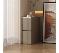 ZFGOJNBH Gabinete de cabecera Estrecha de Madera Maciza de Dormitorio Minimalista Moderno Blanco con encimera de Pizarra, Mini mesita de Noche de Sala de Estar de Dormitorio Minimalista de Borde estr