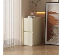 ZFGOJNBH Gabinete de cabecera Estrecha de Madera Maciza de Dormitorio Minimalista Moderno Blanco con encimera de Pizarra, Mini mesita de Noche de Sala de Estar de Dormitorio Minimalista de Borde estr