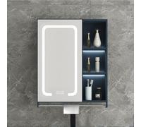 ZFGOJNBH Gabinete de Espejo Iluminado para baño, botiquín Inteligente para baño, función de eliminación de Niebla con un Clic, gabinete de Almacenamiento montado en la Pared con botón táctil intelige