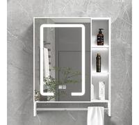 ZFGOJNBH Gabinete de Espejo Iluminado para baño, gabinete de baño montado en la Pared con botón táctil Inteligente, gabinete de Almacenamiento montado en la Pared con función de eliminación de Niebla