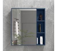 ZFGOJNBH Gabinete de Espejo para baño, botiquín de baño con Almacenamiento diversificado, Resistente al Agua y a la Humedad, botiquín de baño de Aluminio con toallero y bisagra silenciosa, Material d