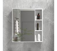 ZFGOJNBH Gabinete de Espejo para baño, gabinete de Almacenamiento montado en la Pared, Almacenamiento diversificado, Impermeable y a Prueba de Humedad, botiquín de baño de Aluminio con toallero y ESP