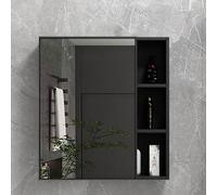 ZFGOJNBH Gabinete de Espejo para baño, gabinete de Almacenamiento montado en la Pared, Almacenamiento diversificado, Impermeable y a Prueba de Humedad, botiquín de baño de Aluminio con toallero y ESP