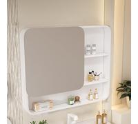 ZFGOJNBH Gabinete de Espejo para baño, gabinete de baño montado en la Pared, Material de aleación de Aluminio, bisagra silenciosa, gabinete de Espejo para baño Rectangular con Almacenamiento detrás d