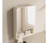 ZFGOJNBH Gabinete de Espejo para baño, gabinete de Espejo para baño montado en la Pared, Material de aleación de Aluminio, bisagra silenciosa, gabinete de Espejo para baño Rectangular con Espacio de