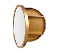 ZFGOJNBH Gabinete de Espejo para baño, gabinete de Pared Redondo para baño, Calidad confiable, Seguro, HD, Almacenamiento eficiente, gabinetes de Espejo para baño de Madera Maciza Que utilizan el ESP