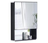 ZFGOJNBH Gabinetes con Espejo Cuarto de baño Espacio Impermeable Gabinete de Almacenamiento montado en la Pared de Aluminio con Espejo Espejo de tocador de baño con Estante