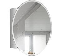 ZFGOJNBH Gabinetes con Espejo para baño de Acero Inoxidable Baño Redondo de Acero Inoxidable Recomendación de baño pequeño (Color: Plata, Tamaño: 45 * 64 * 13 cm)