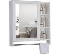 ZFGOJNBH Gabinetes con Espejo Space Aluminio Montado en la Pared Caja de Espejo para baño Botiquín Espejo Botiquín de baño Gabinete de Aluminio con Espejo (Color: Blanco, Tamaño: 6)