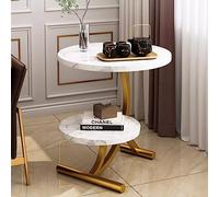 ZFGOJNBH Mesa Auxiliar para sofá, mesita de Noche para Dormitorio, mesita de Noche para Espacios pequeños, Mesa Auxiliar con Estante y Espacio de Almacenamiento Abierto, Ideal para Dormitorio, Sala d