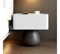 ZFGOJNBH Mesa de Centro de Madera Maciza, mesita de Noche Sencilla, Minimalista, Ligera, de Lujo, con cajones, para Dormitorio, mesita de Noche, pequeña, para Sala de Estar (Blanco, 40 x 40 x 49 cm).