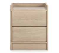 ZFGOJNBH Mesita de Noche con 2 cajones, 45 cm de Ancho, 33 cm de Fondo y 54 cm de Alto. Mesita de Noche (Color marrón).