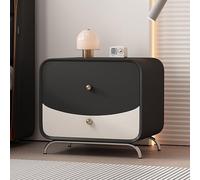 ZFGOJNBH Mesita de Noche de Madera Blanca Linda para Dormitorio, mesita de Noche de Madera Maciza para Dormitorio Minimalista Moderna con cajones de Almacenamiento Dobles, Mini mesita de Noche de Mad