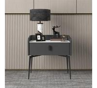 ZFGOJNBH Mesita de Noche de Madera Maciza de Dormitorio Minimalista Moderna con encimera de Pizarra, Armario de Almacenamiento con cajones, mesita de Noche Gris, cómoda de Dormitorio, mesita de Noche