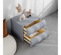 ZFGOJNBH Mesita de Noche de Piel sintética con 2 cajones, Lujosa mesita de Noche con Espacio de Almacenamiento, Marco de Madera Maciza, Moderna Mueble de Almacenamiento para Dormitorio y Sala de Esta