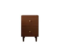 ZFGOJNBH Mesita de Noche Estrecha de Madera Maciza, Moderna de Mediados de Siglo con 2 cajones, Mueble de almacenaje pequeño, Mesa Auxiliar para sofá, Ideal para Espacios reducidos y Dormitorio (30 x