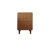 ZFGOJNBH Mesita de Noche Estrecha de Madera Maciza, Moderna de Mediados de Siglo con 2 cajones, Mueble de almacenaje pequeño, Mesa Auxiliar para sofá, Ideal para Espacios reducidos y Dormitorio (35 x
