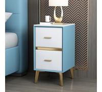 ZFGOJNBH Mesita de Noche Minimalista con Dos cajones, mesita de Noche Moderna con Tapa de Pizarra, gabinetes de Almacenamiento para Dormitorio, mesita de Noche de Madera con Acabado en Cuero, Mesa au