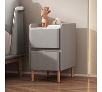 ZFGOJNBH Mini mesita de Noche para Dormitorio con cajones de Almacenamiento, mesita de Noche Moderna y Sencilla con Tablero de Pizarra y Patas de Madera Maciza, Opciones Multicolor, Estilo Crema para