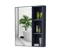 ZFGOJNBH Mueble con Espejo de Pared, Caja de Almacenamiento separada, Caja con Espejo de Aluminio, Mueble de baño, Espejo de Almacenamiento para baño (Color: Azul, Tamaño: 55 cm)