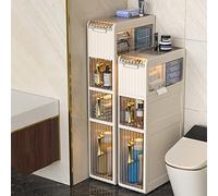 ZFGOJNBH Mueble de baño con 3/4 cajones, Mueble de baño Estrecho, Carrito de Cocina extraíble de 3 Niveles, Estante de Almacenamiento, Mueble de baño Estrecho, Organizador de baño Compacto de 3 Nivel