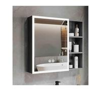 ZFGOJNBH Mueble de baño con Espejo Gris Moderno con iluminación, montado en la Pared, 23,6 Pulgadas