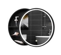ZFGOJNBH Mueble de baño con Espejo marrón Moderno con Mucho Espacio de Almacenamiento Mueble de Pared Colgante para baño Mueble de baño con Espejo de 50 cm para Almacenamiento en el baño