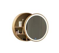 ZFGOJNBH Mueble de baño con Espejo y Mucho Espacio de Almacenamiento, Color marrón, 50 cm