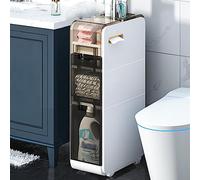 ZFGOJNBH Mueble de baño Estrecho de 2 Niveles, Mueble de almacenaje esquinero, cómoda Robusta y Estrecha con cajones móviles, Mueble para Papel higiénico para baño, Dormitorio y Sala de Estar.