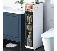 ZFGOJNBH Mueble de baño Estrecho de 2 Niveles, Mueble de almacenaje esquinero, cómoda Robusta y Estrecha con cajones móviles, Mueble para Papel higiénico para baño, Dormitorio y Sala de Estar.