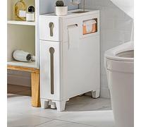 ZFGOJNBH Mueble de baño Estrecho para Espacios reducidos, Torre de Almacenamiento con cajones Delgados, 4 cajones y 2 Ruedas, Armario de pie, Almacenamiento Lateral para Inodoro, Armario de baño Alto