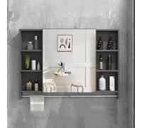 ZFGOJNBH Mueble de baño montado en la Pared, Mueble de baño con Espejo Hay Espacio de Almacenamiento detrás del Espejo, Mueble de Almacenamiento montado en la Pared con Accesorios de amortiguación y