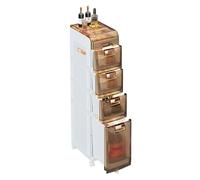 ZFGOJNBH Mueble de baño para Espacios pequeños, Unidad de Almacenamiento Vertical con cajones Transparentes y Ruedas, Torre Estrecha y Alta para Papel higiénico, Armario para Papel higiénico