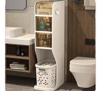 ZFGOJNBH Mueble de baño pequeño para Espacios reducidos, Mueble de baño sobre el Inodoro para baño Estrecho, Mueble de baño Independiente, 4 Niveles