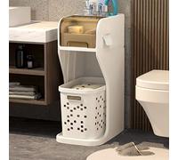 ZFGOJNBH Mueble de baño pequeño para Espacios reducidos, Mueble de baño sobre el Inodoro para baño Estrecho, Mueble de baño Independiente, 2 Niveles
