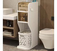 ZFGOJNBH Mueble de baño pequeño para Espacios reducidos, Mueble de baño sobre el Inodoro para baño Estrecho, Mueble de baño Independiente, 3 Niveles