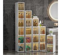 ZFGOJNBH Mueble de baño pequeño para Espacios reducidos, Mueble de baño sobre el Inodoro para baño Estrecho, Mueble de baño Independiente, Blanco, 6 Niveles