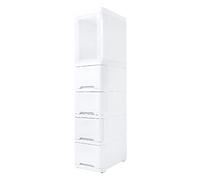 ZFGOJNBH Mueble de baño pequeño para Espacios reducidos, Mueble de baño sobre el Inodoro para baño Estrecho, Mueble de baño para Papel higiénico con Puertas y cajones.
