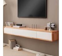 ZFGOJNBH Mueble de TV de Madera Maciza, Banco de TV de Pared, Mueble de TV de Color Madera, Consola Multimedia, Soporte de TV Flotante (B, 120 cm/47,2 Pulgadas)