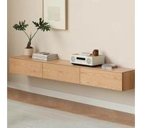 ZFGOJNBH Mueble de TV de Pared con cajones para Sala de Estar, Mueble Flotante de Madera de Caucho, Consola Multimedia (180 cm/70,9 Pulgadas)