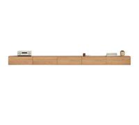 ZFGOJNBH Mueble de TV de Pared con cajones para Sala de Estar, Mueble Flotante de Madera de Caucho, Consola Multimedia (300 cm/118,1 Pulgadas)