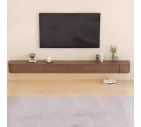 ZFGOJNBH Mueble de TV de Pared Flotante, Centro de Entretenimiento Flotante Que Ahorra Espacio, Banco de TV de Pared, Material de Madera de Caucho (140 cm/55,1 Pulgadas)